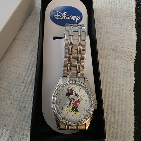 Disney Silver Watch with Mickey Mouse Design